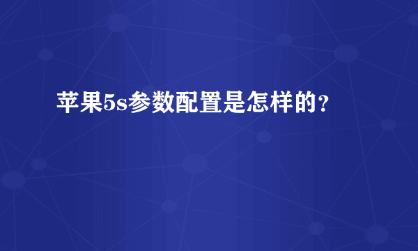 苹果5s参数配置是怎样的？