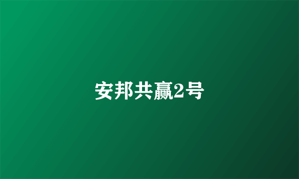 安邦共赢2号