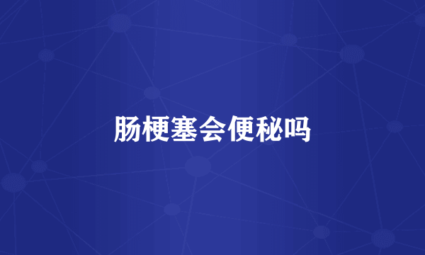 肠梗塞会便秘吗