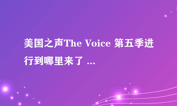 美国之声The Voice 第五季进行到哪里来了 他们的赛制是怎么样的 。。