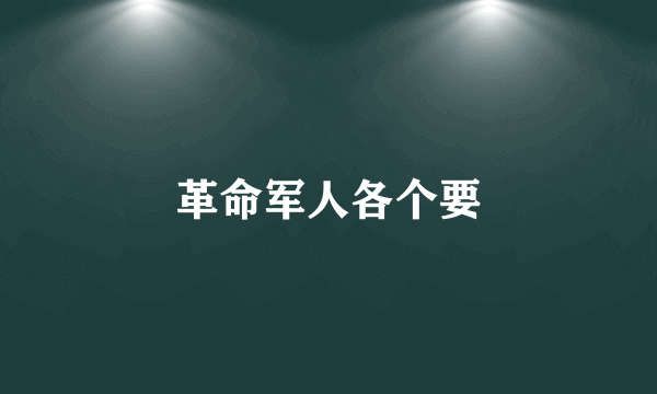 革命军人各个要