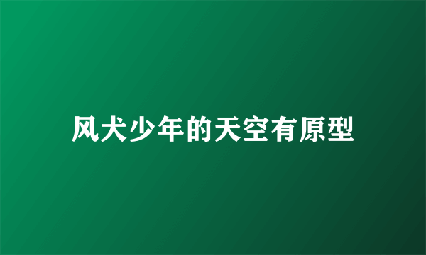 风犬少年的天空有原型