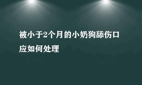 被小于2个月的小奶狗舔伤口应如何处理