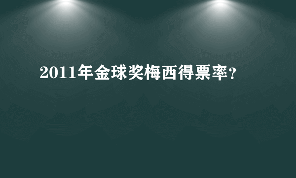2011年金球奖梅西得票率？