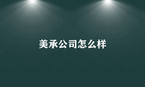 美承公司怎么样