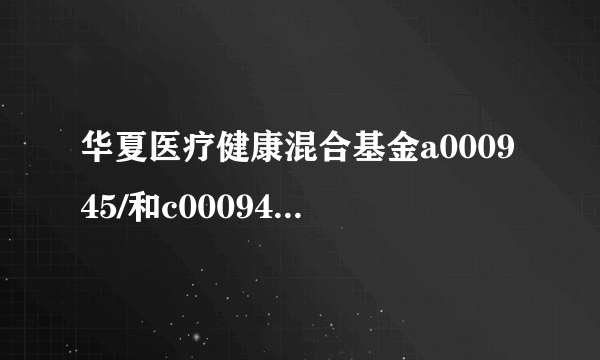 华夏医疗健康混合基金a000945/和c000946有什么区别