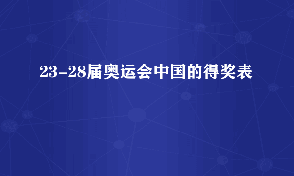 23-28届奥运会中国的得奖表