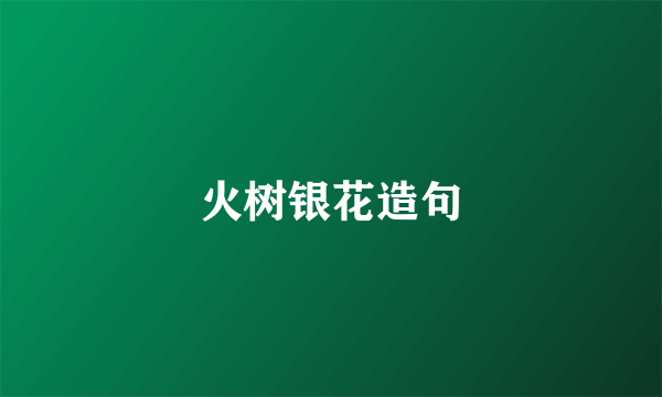 火树银花造句