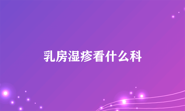 乳房湿疹看什么科