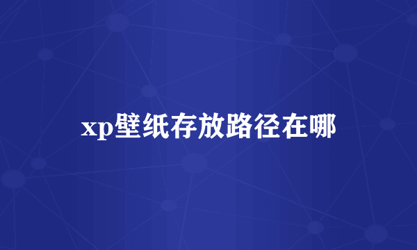 xp壁纸存放路径在哪