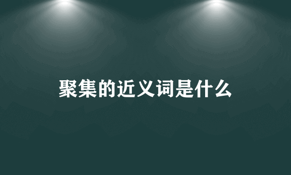 聚集的近义词是什么