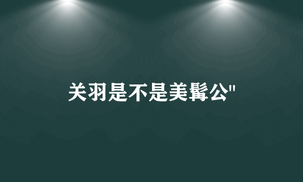 关羽是不是美髯公