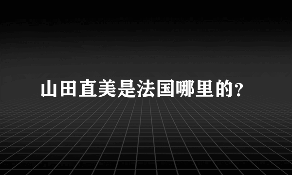 山田直美是法国哪里的？