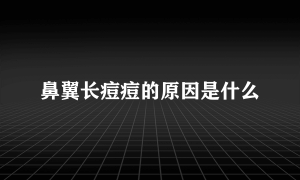 鼻翼长痘痘的原因是什么