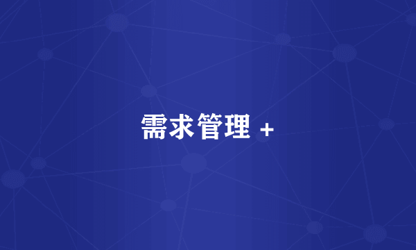 需求管理 +