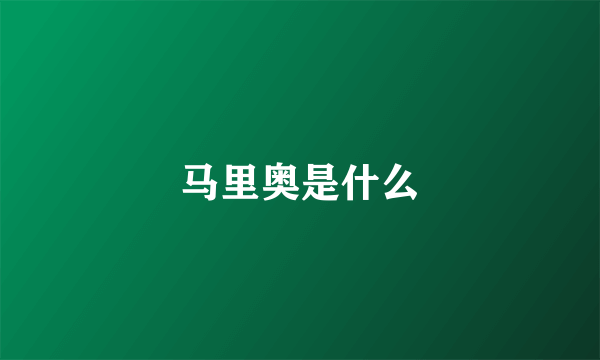 马里奥是什么