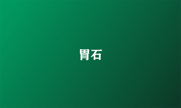 胃石
