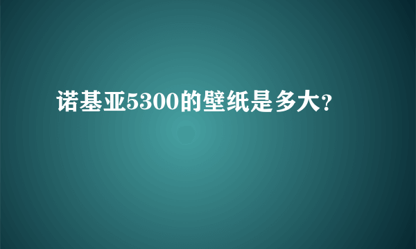 诺基亚5300的壁纸是多大？
