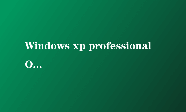 Windows xp professional OEM版 是什么意思