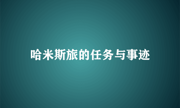 哈米斯旅的任务与事迹