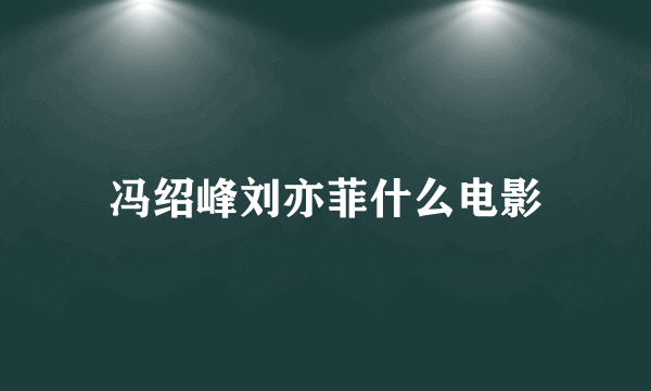 冯绍峰刘亦菲什么电影