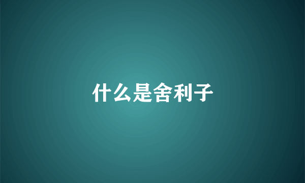 什么是舍利子