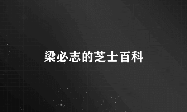 梁必志的芝士百科