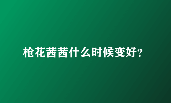枪花茜茜什么时候变好？