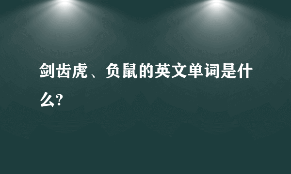 剑齿虎、负鼠的英文单词是什么?