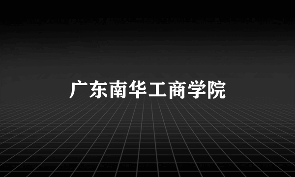 广东南华工商学院