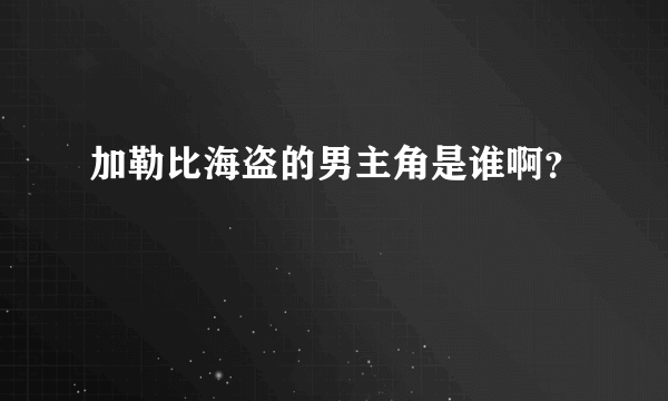 加勒比海盗的男主角是谁啊？