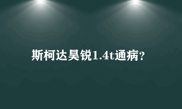 斯柯达昊锐1.4t通病？