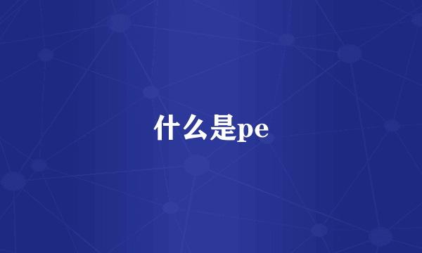 什么是pe