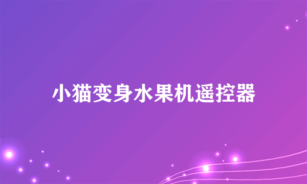 小猫变身水果机遥控器