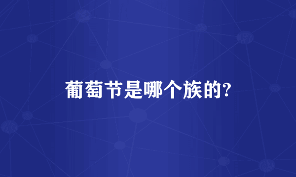 葡萄节是哪个族的?