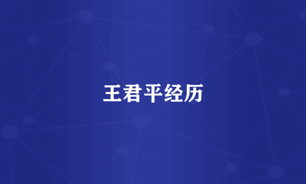 王君平经历