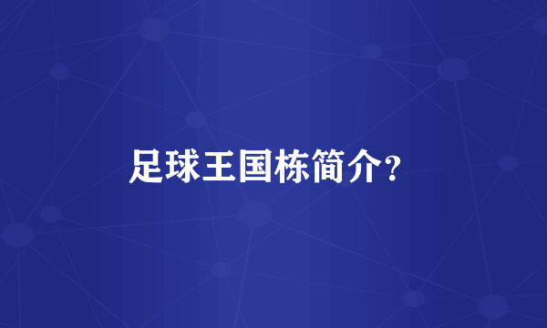 足球王国栋简介？
