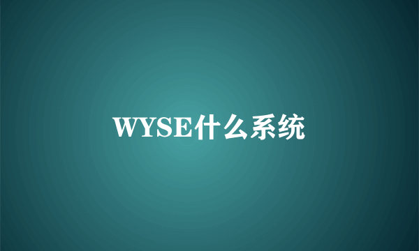 WYSE什么系统