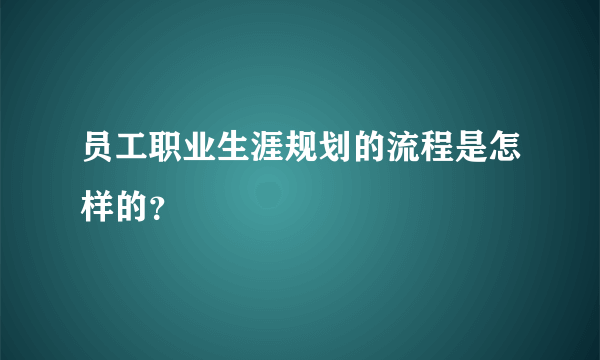 员工职业生涯规划的流程是怎样的？