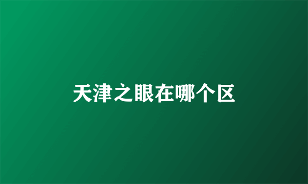 天津之眼在哪个区