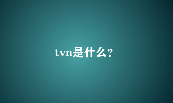 tvn是什么？
