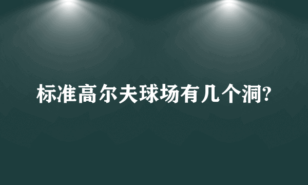 标准高尔夫球场有几个洞?