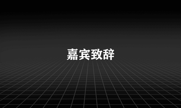 嘉宾致辞