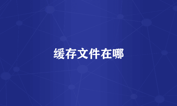 缓存文件在哪