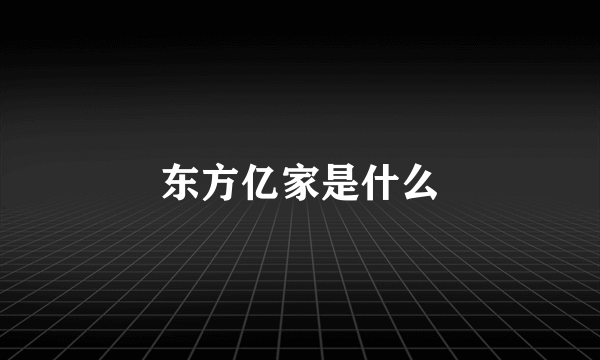 东方亿家是什么