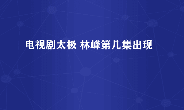 电视剧太极 林峰第几集出现