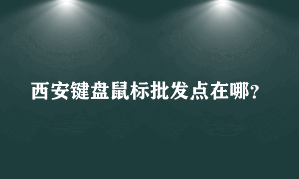 西安键盘鼠标批发点在哪？