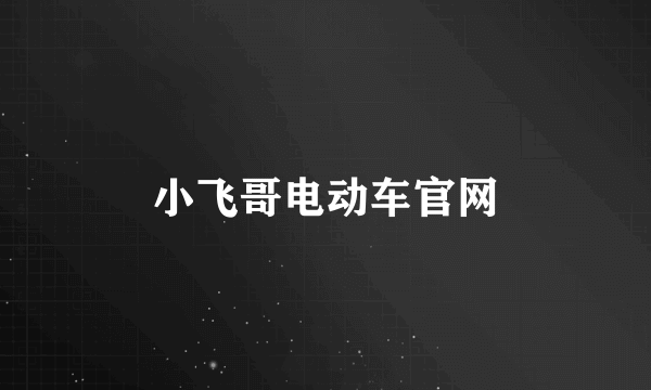 小飞哥电动车官网