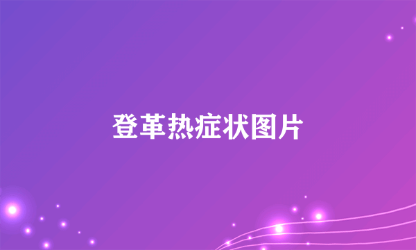 登革热症状图片