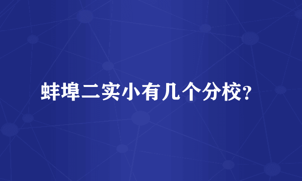 蚌埠二实小有几个分校？